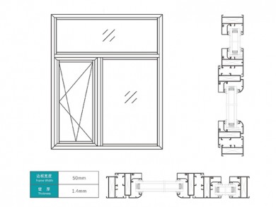 ST50 SERIES INSIDE OPENING WINDOW