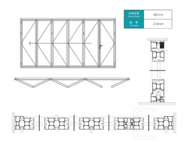 ST80 SERIES FOLDING DOOR